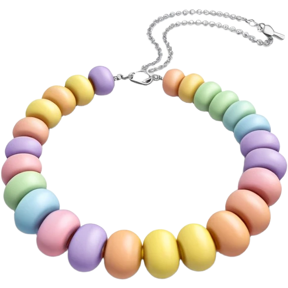 Pastel smarties Candy necklace emoji