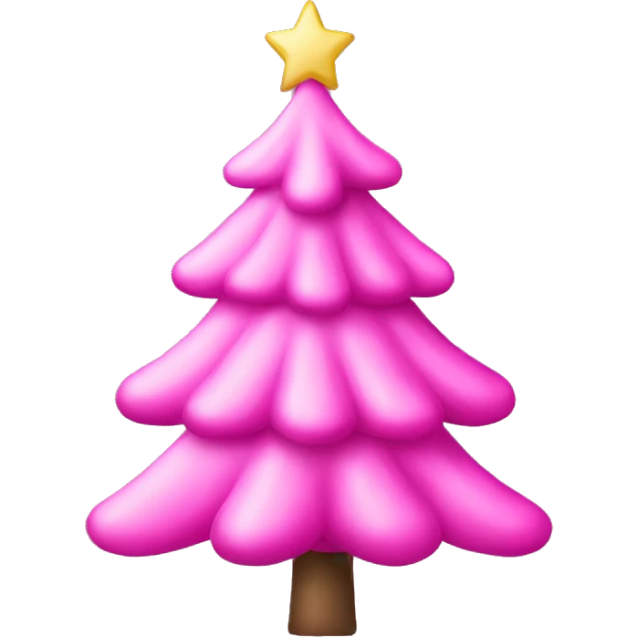 Pink Christmas tree  emoji