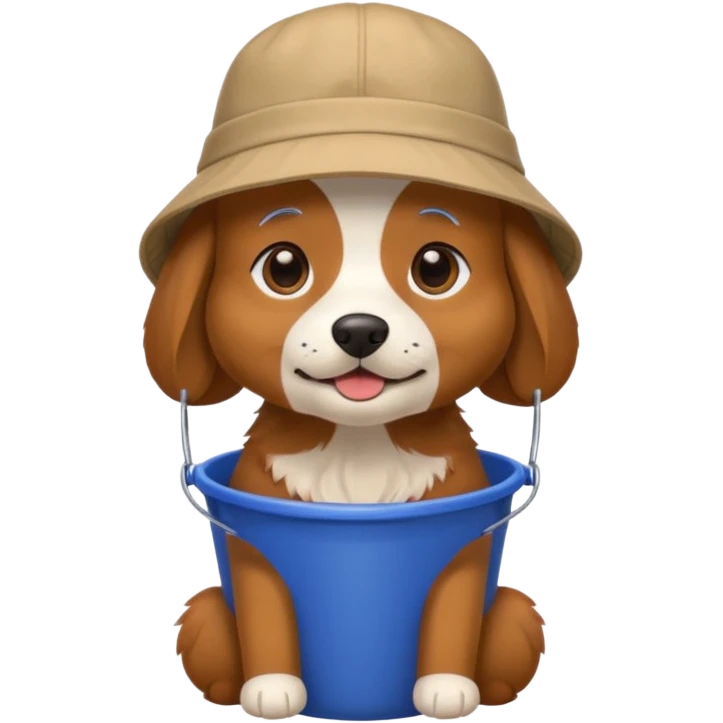 bucket hat dog emoji