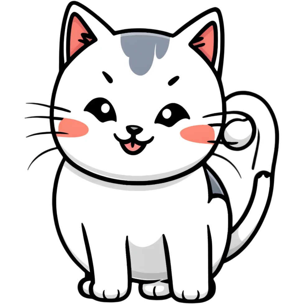 playful cat winking emoji