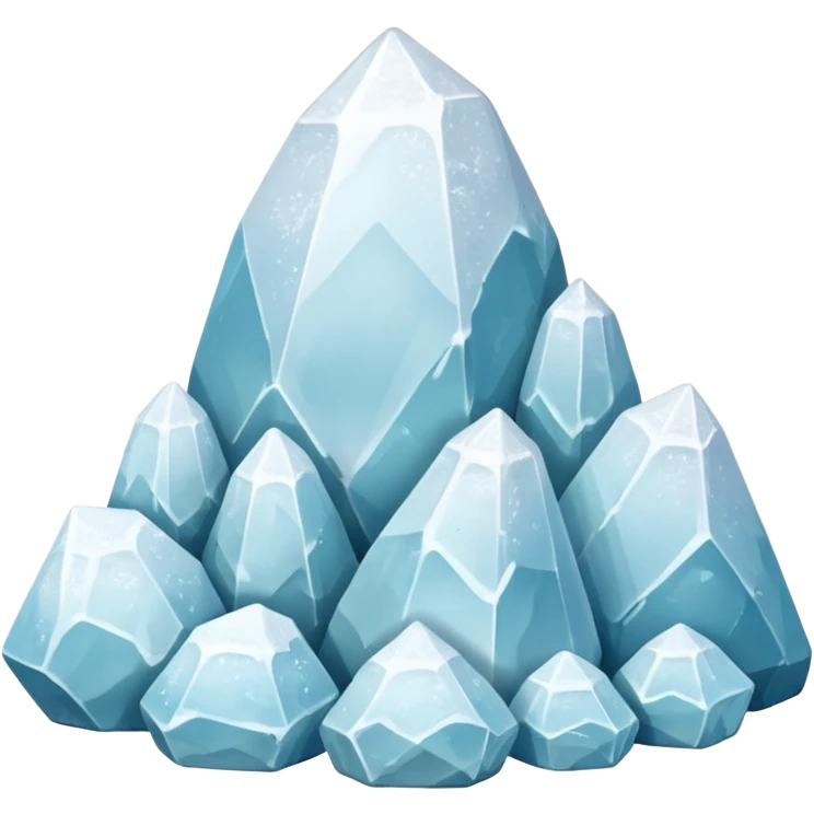 realistic coarse salt, mound or scatter, large crystals, translucent white, angular uneven shapes, subtle light reflection, dry mineral texture, size and form variation, no container, spoon, herbs, or faces, clean 3D, soft lighting, transparent background, emoji scale emoji
