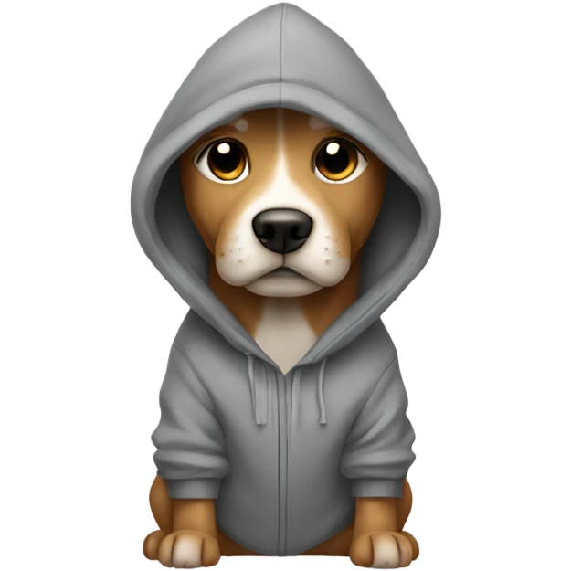 Dog wearing a hoodie emoji