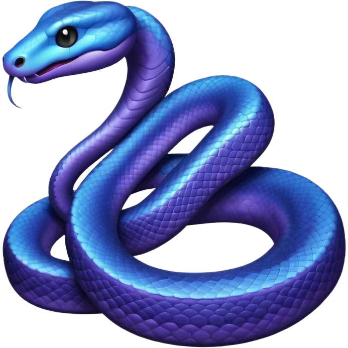 a snake emoji in a dark purple to dark blue gradient emoji