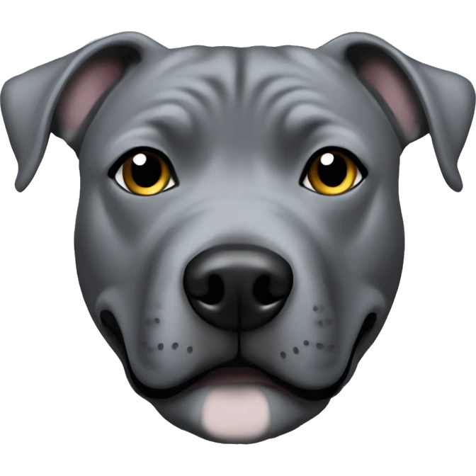 All grey staffy emoji