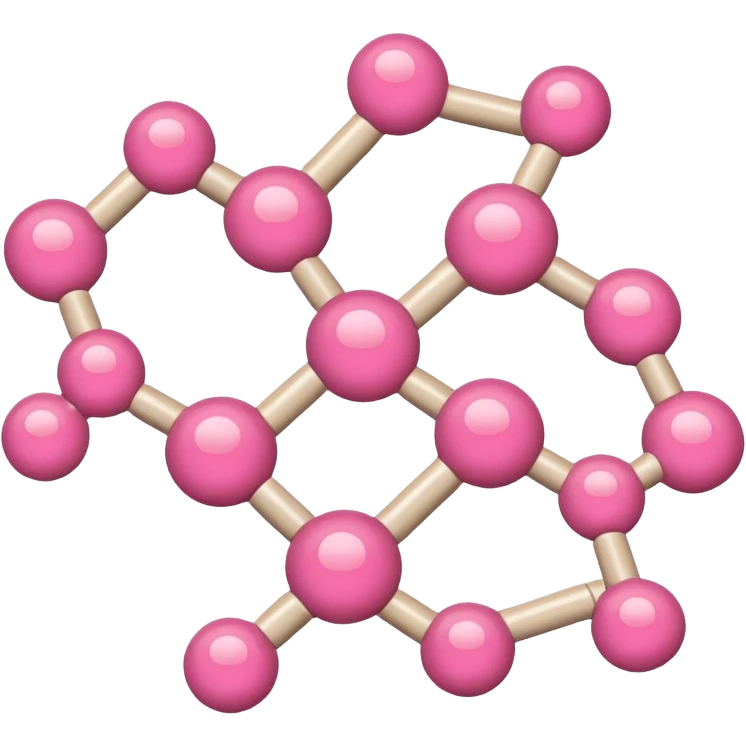 Молекулы красивые розово бежевые emoji