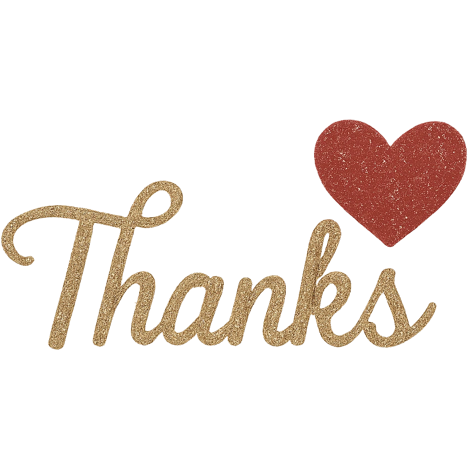  glitter thanks heart, remove background emoji