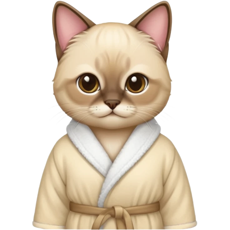 siamese cat with bathrope emoji