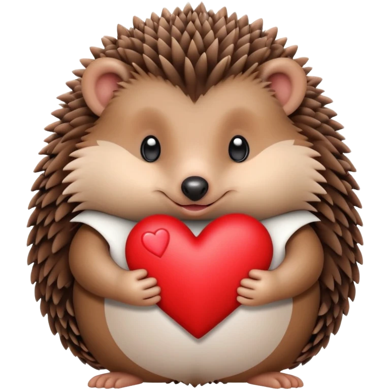 Hedgehog with a heart emoji