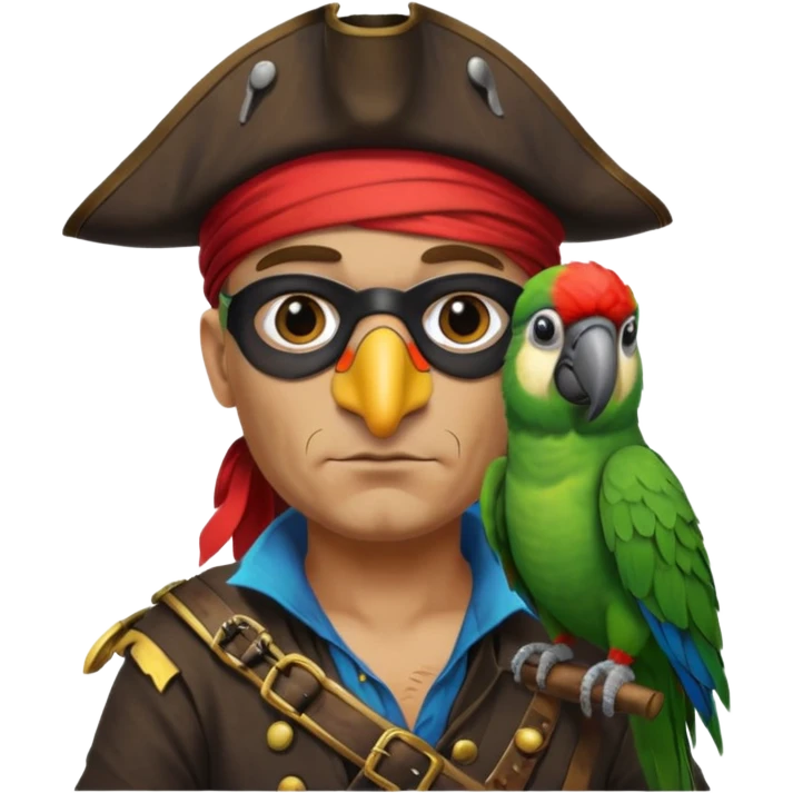 pirate and parrot emoji