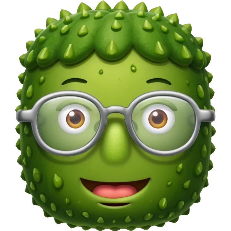 Pepinillo con gafas emoji