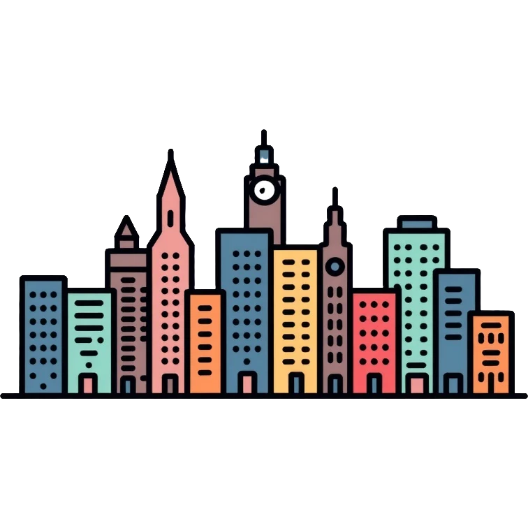 city skyline with buildings emoji
