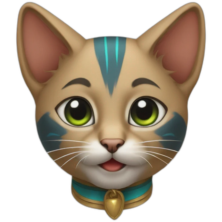 Kitten bastet silly playing emoji