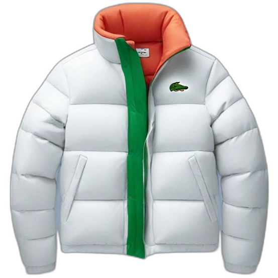 Lacoste puffer jacket emoji