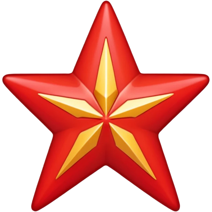 a twelve point star with slightly rounded borders, red emoji