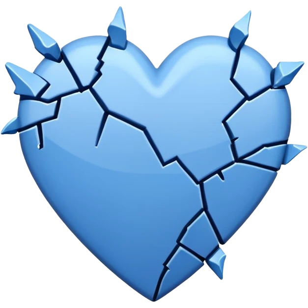 blue broken heart emoji