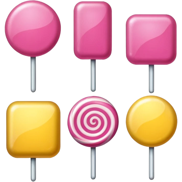 glitter pink and yellow candy emoji