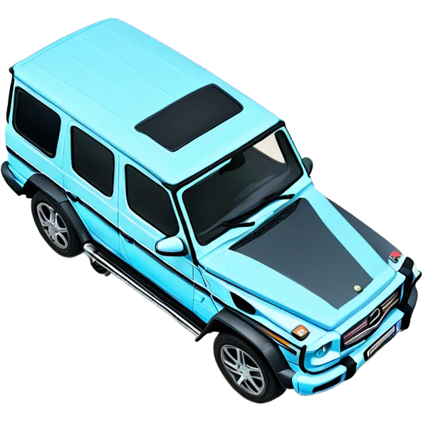 Light blue Mercedes G wagon emoji
