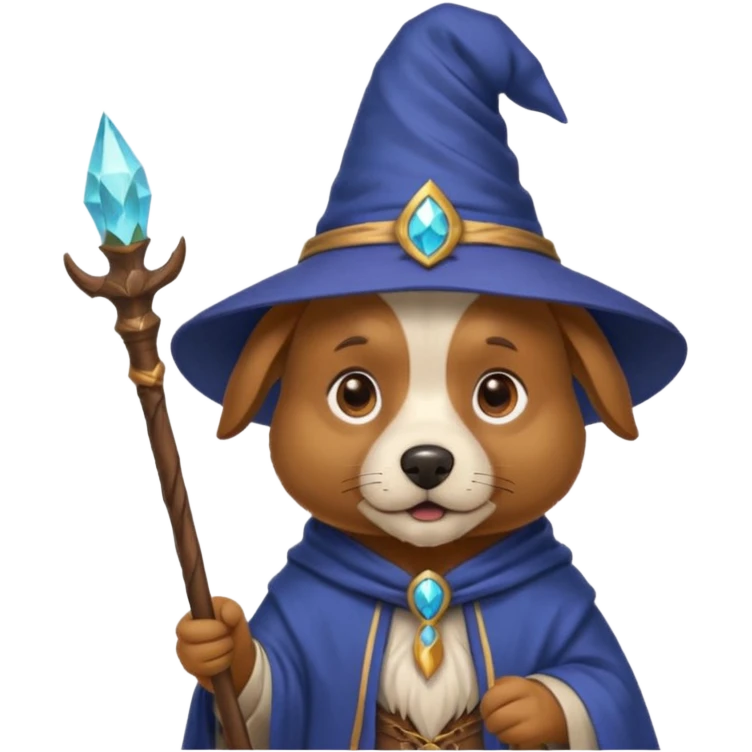 Dog wizard emoji