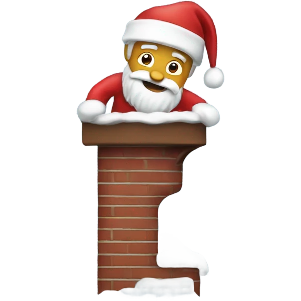 Santa going down the chimney  emoji