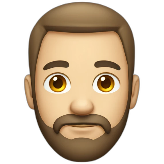 developer with hoodie receding hairline and mustache and beard emoji
