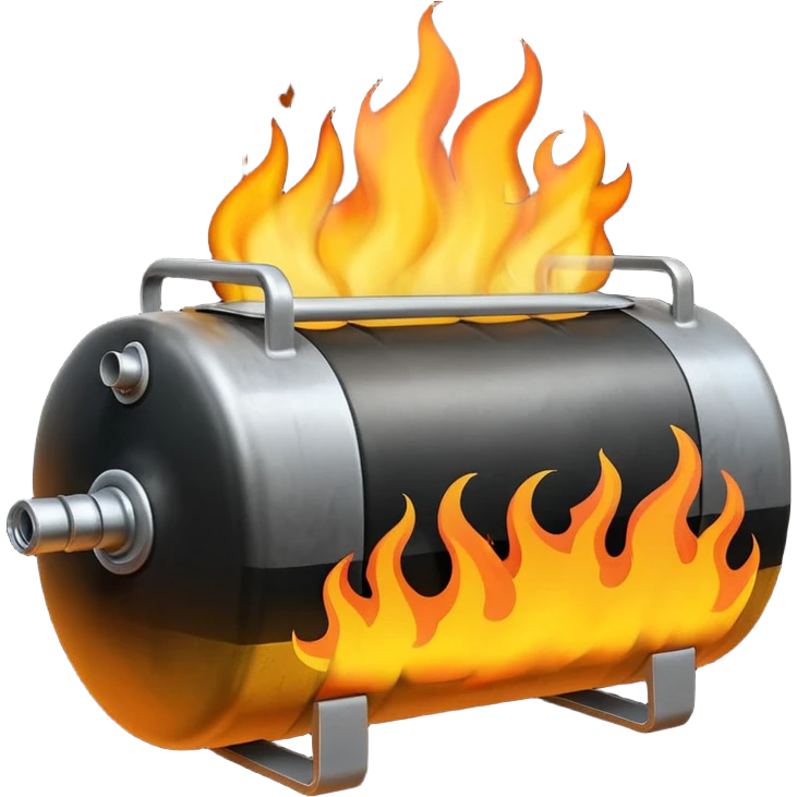fuel tank on fire emoji