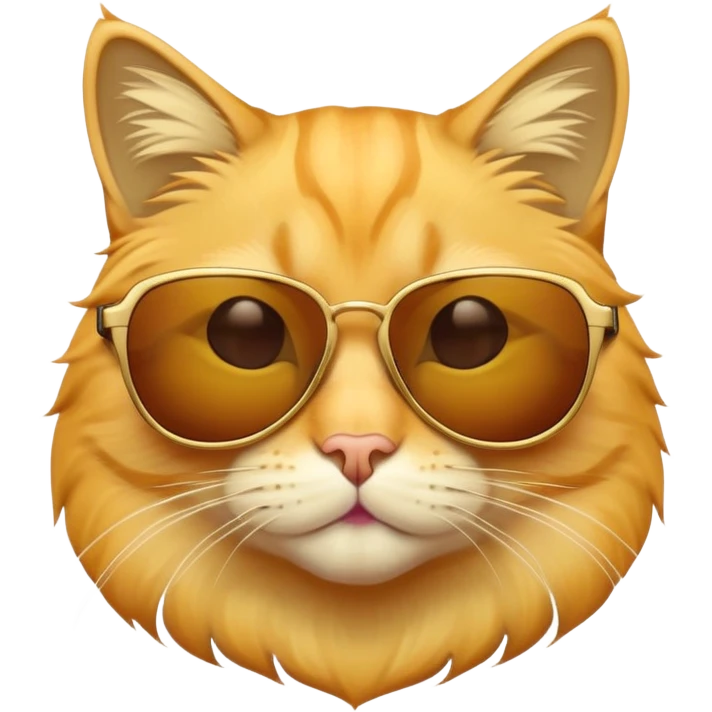 yellow cat wearing sunglasses emoji