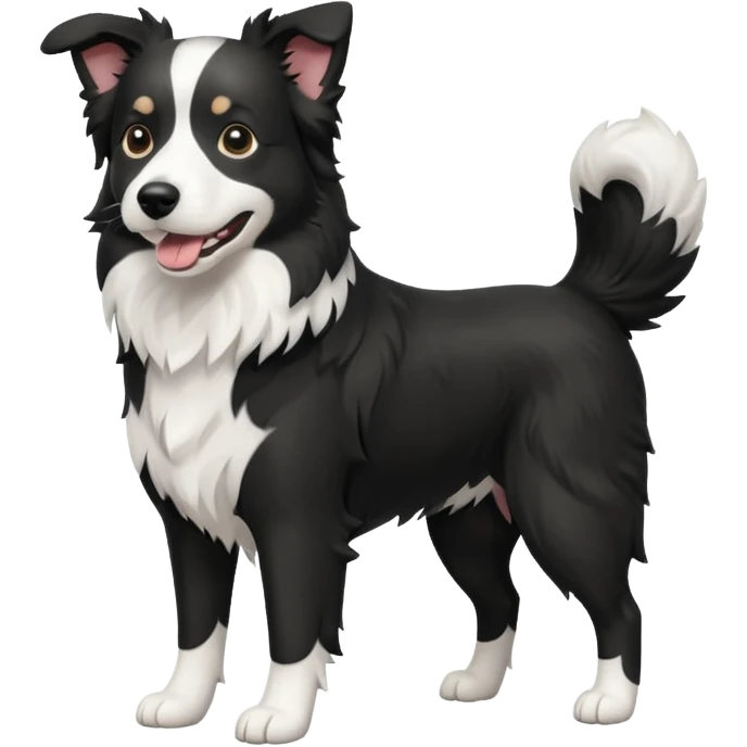a full body of cute border collie emoji