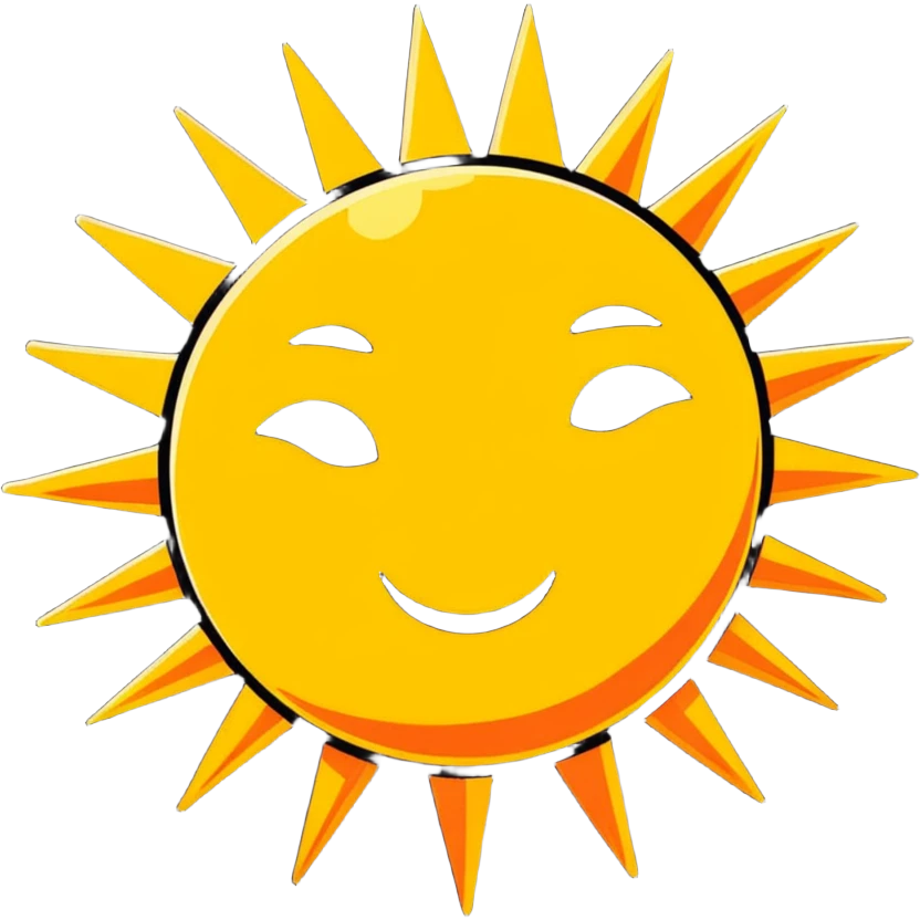 vibrant sun with rays emoji