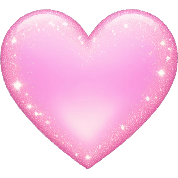 Light pink sparkling heart emoji