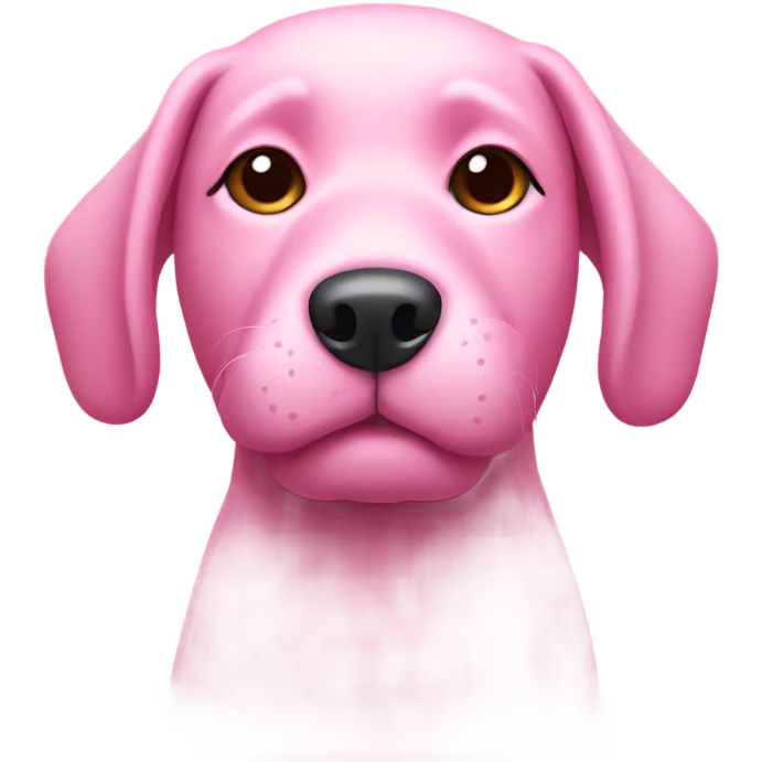 Pink dog emoji