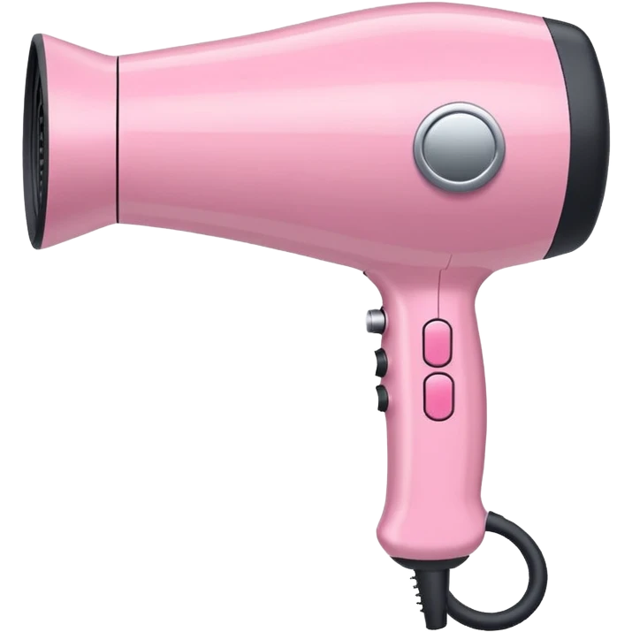 pastel pink hair dryer iOS emoji style emoji