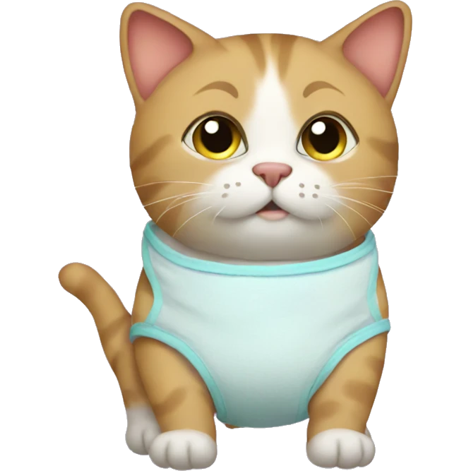 cat in diapers emoji