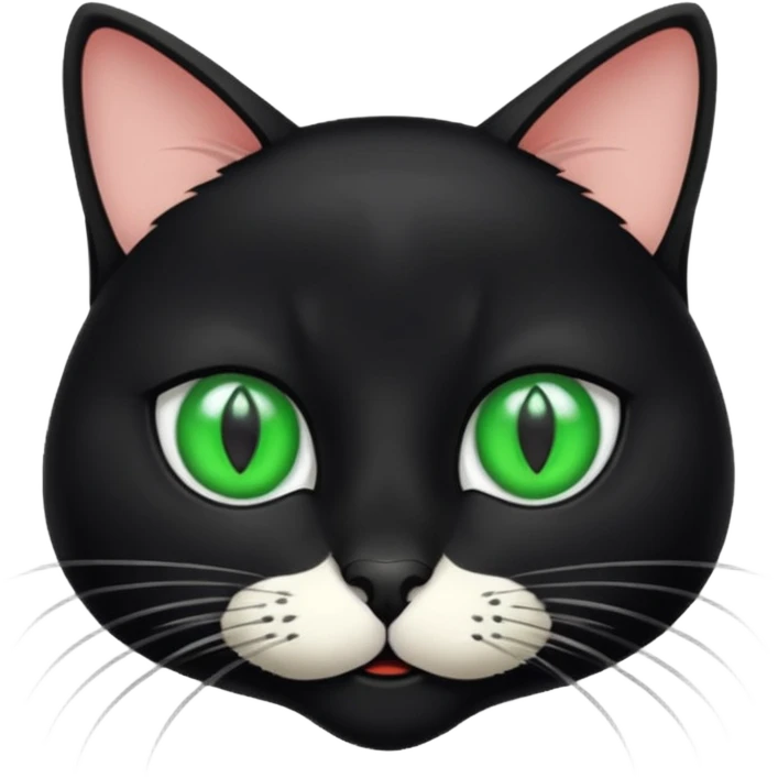 Black cat white nose emoji