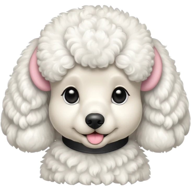 Perro french poodle mini blanco con Alas emoji