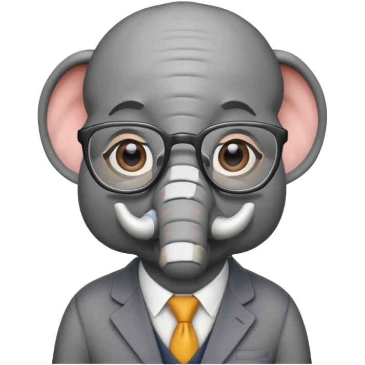 Une éléphante enseignante emoji