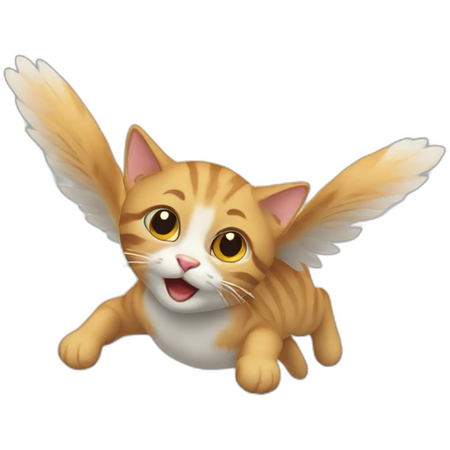 flying cat emoji