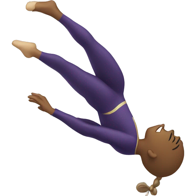 Gymnast doing a back flip emoji