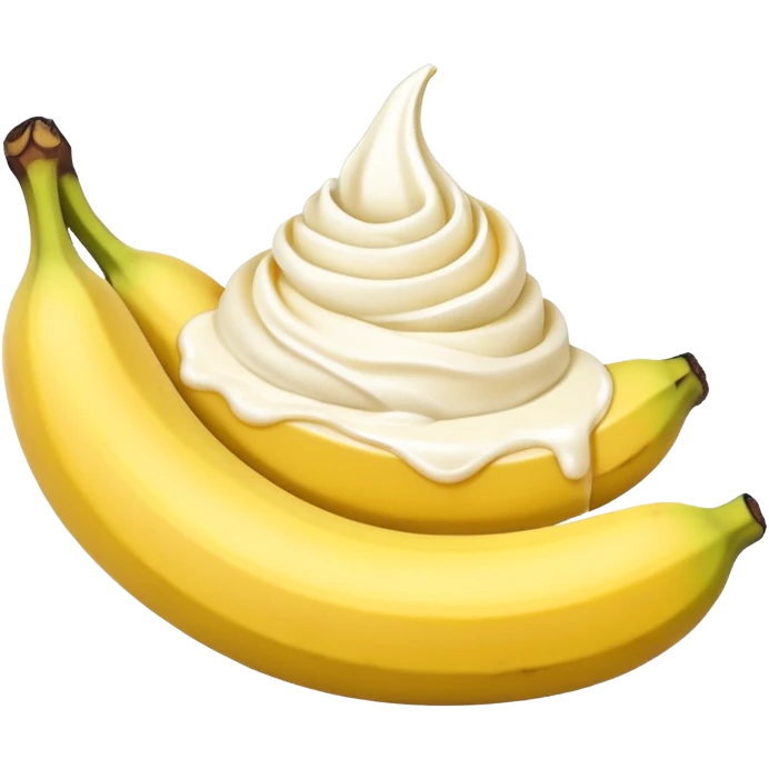 banana with cream on top emoji