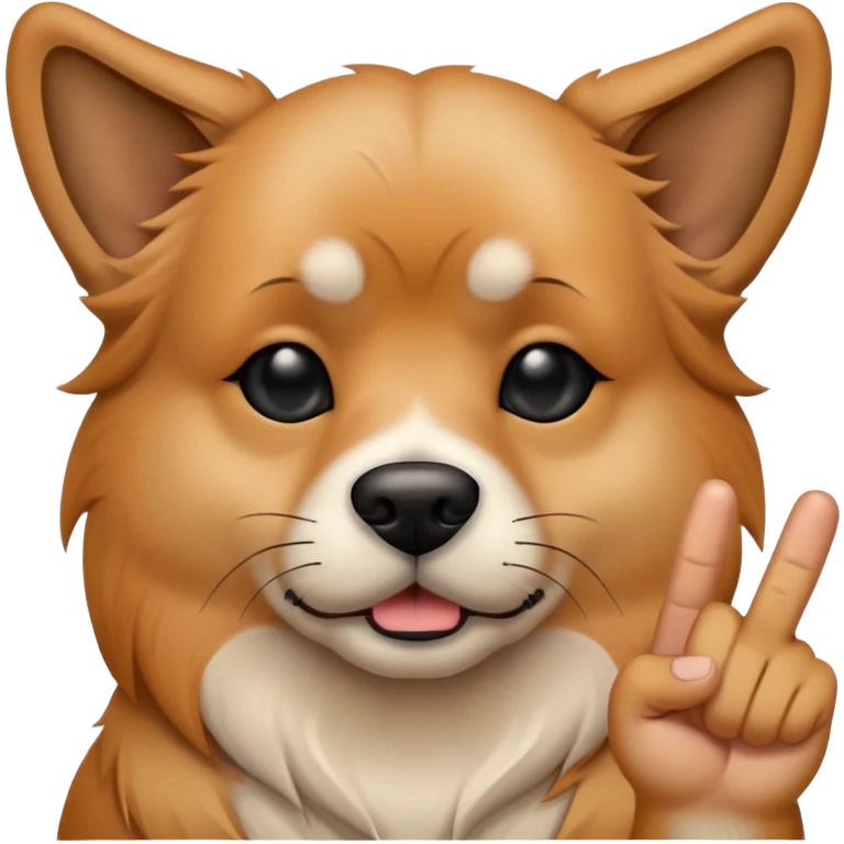 Dog with middle finger emoji