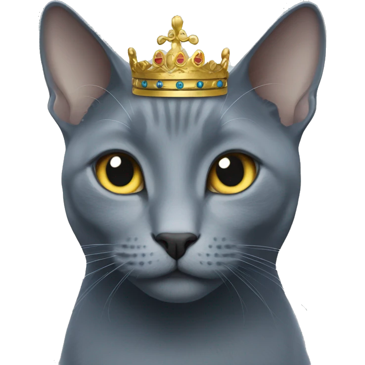 Russian blue queen cat emoji