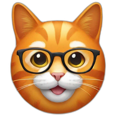 orange-cat-with-glasses-smiling emoji