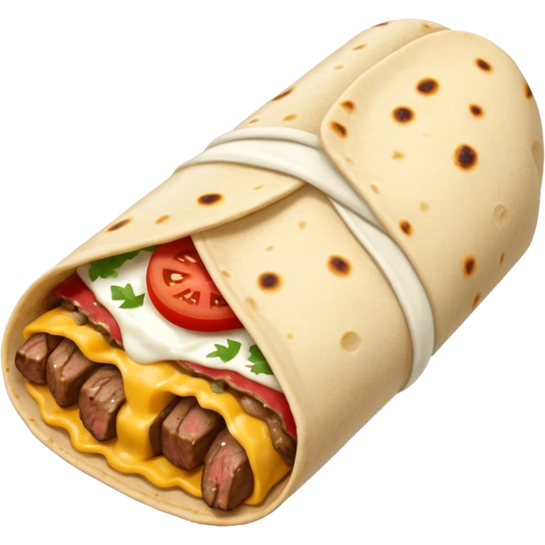 Steak and mozzarella cheese burrito  emoji