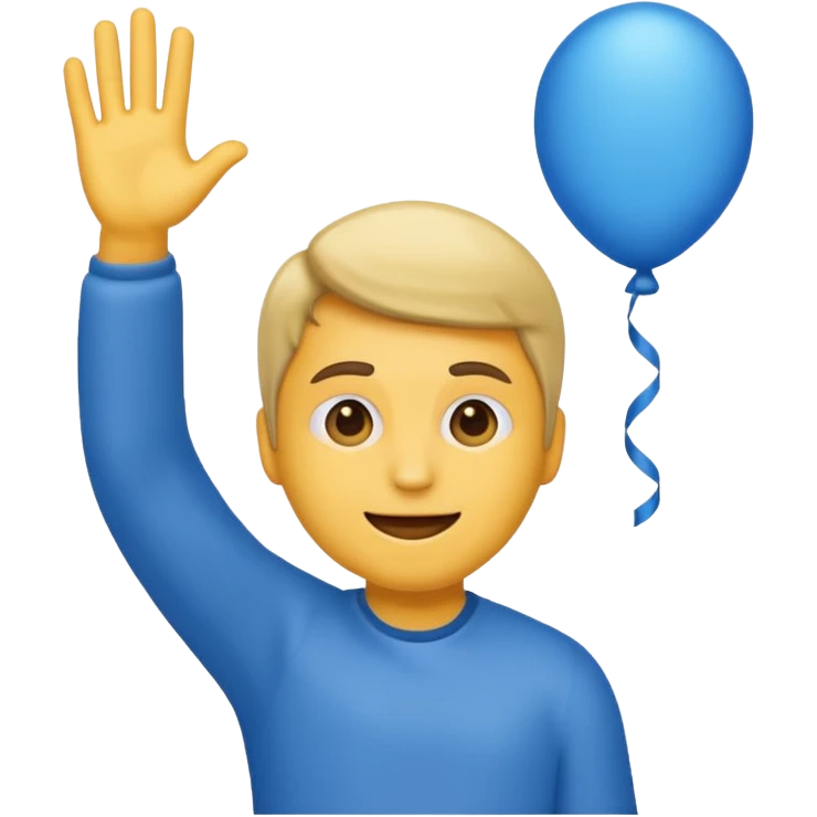 A emoji in Blue doing the cole Palmer celebration emoji