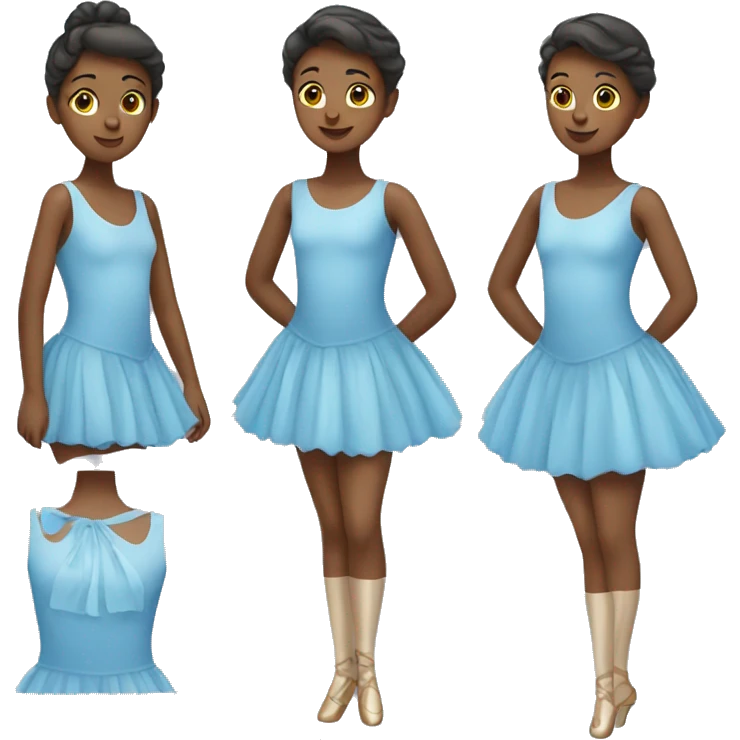 Ballet blue dress  emoji
