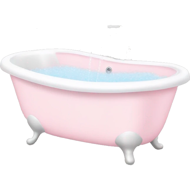 Pale pink Bubble bath emoji