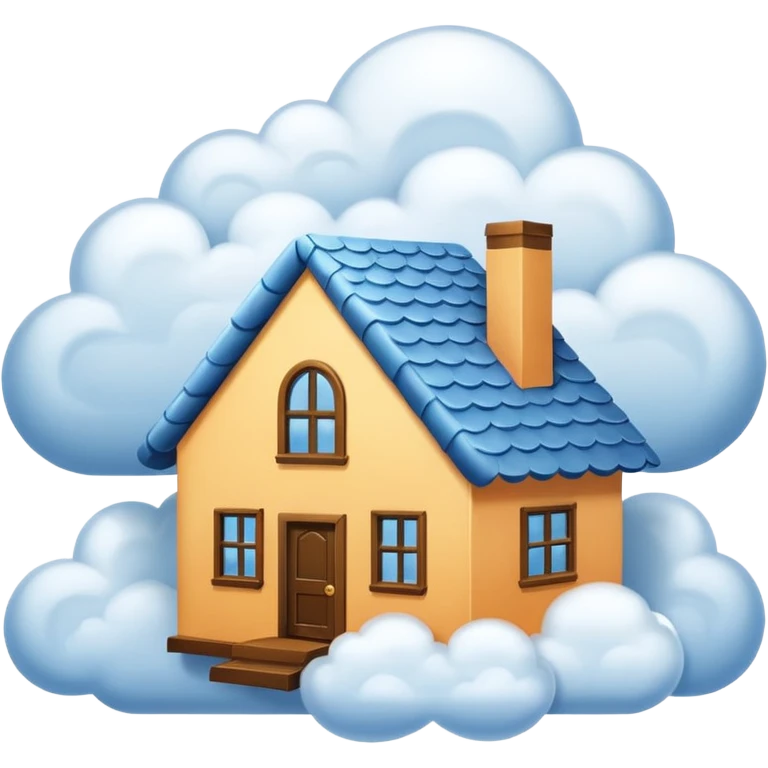 house made of clouds material  emoji