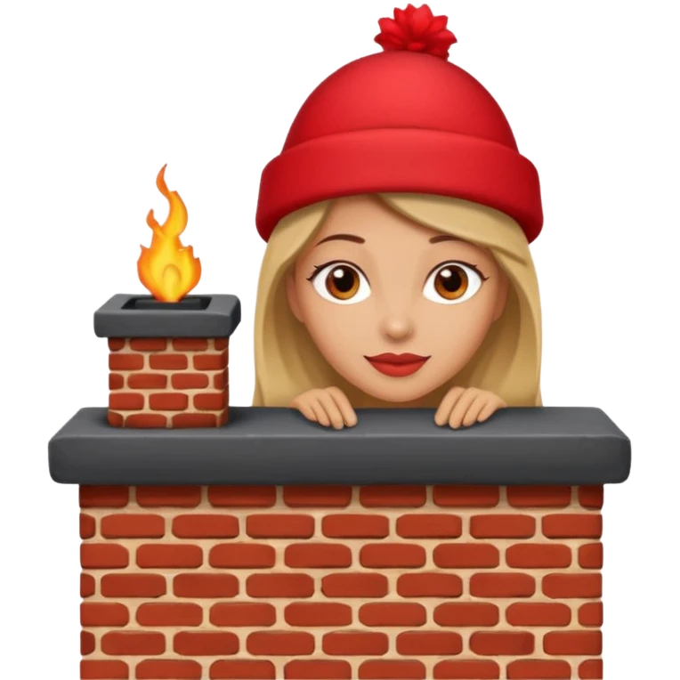 Female lie down on a chimney emoji