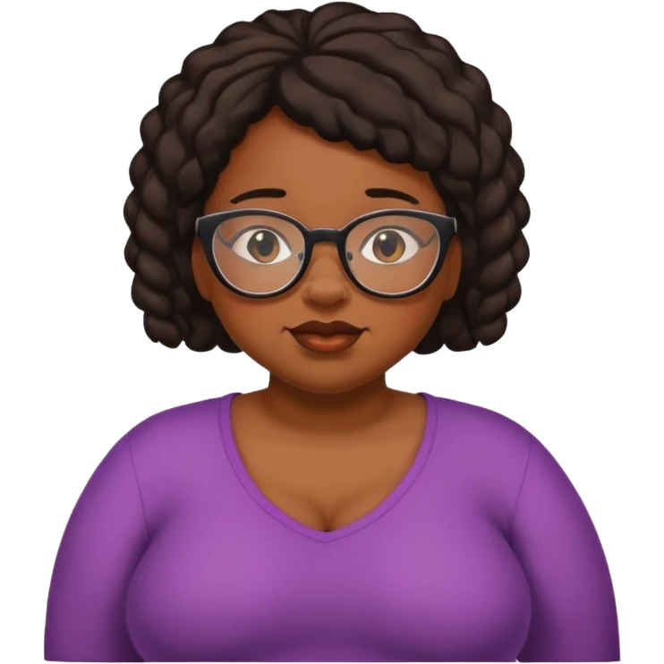 ugly black girl with glasses and fat butt emoji