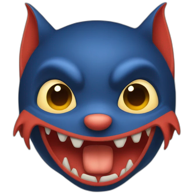 Bat amarillo rojo y azul emoji
