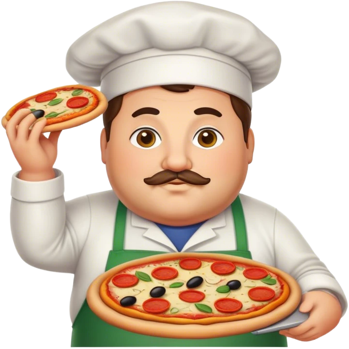 italian chubby pizza maker emoji